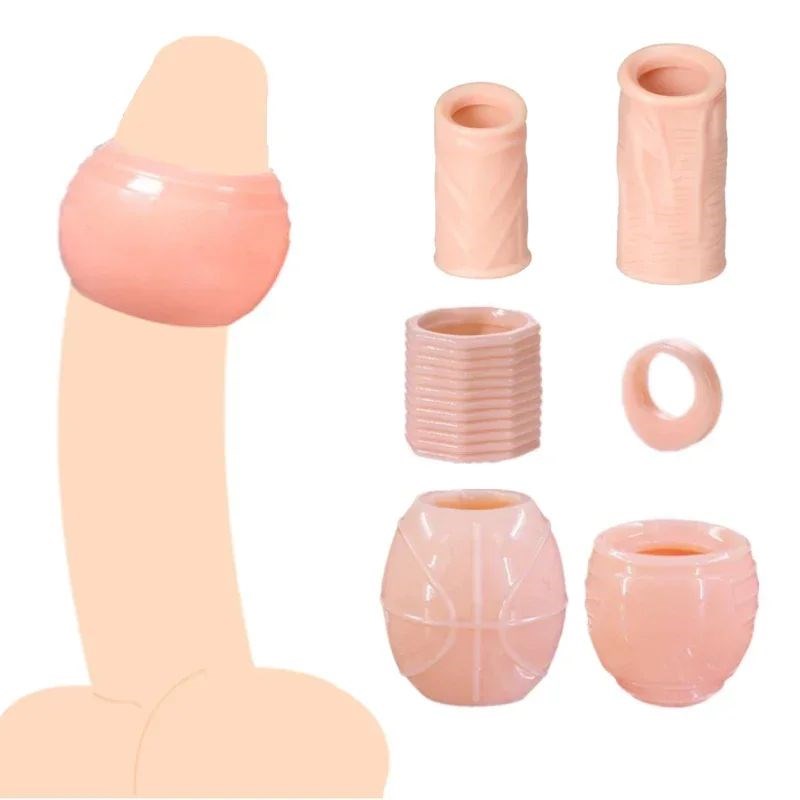 5 Types Foreskin Correction Cock Ring Penis Sleeve Delay Eja