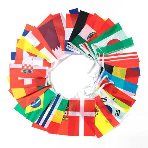 100 Countries Flnag Bunting World Flags banner Colored flags