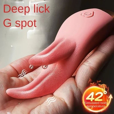 G Spot Clitoris Vagina Anal Tongue Licking Vibrator for