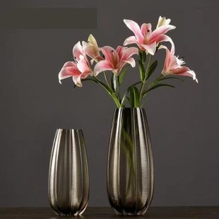 透明桌面摆件插花网红装 饰玻璃花瓶美式 家居现代简约家用花瓶软装