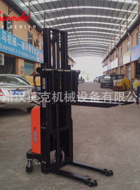 广州升降车厂家半电动堆高车液压叉车小型升高车1.5T1.6M电动升降