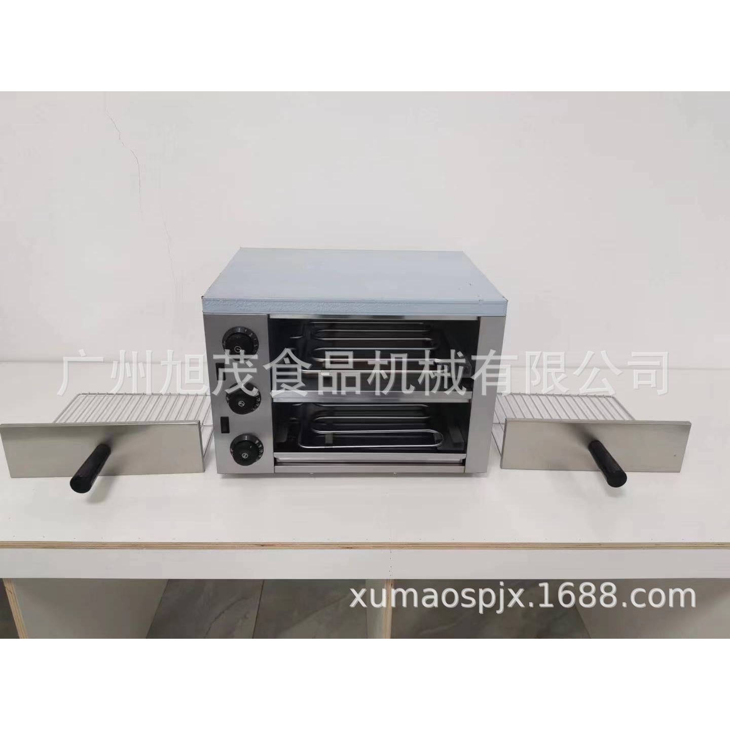 旭茂西厨新品不锈钢单层双层带定时电热披萨炉商用全自动烤箱改良