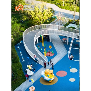 小区户外儿童游乐场规划设计儿童组合滑梯定做平台无动力游乐设备
