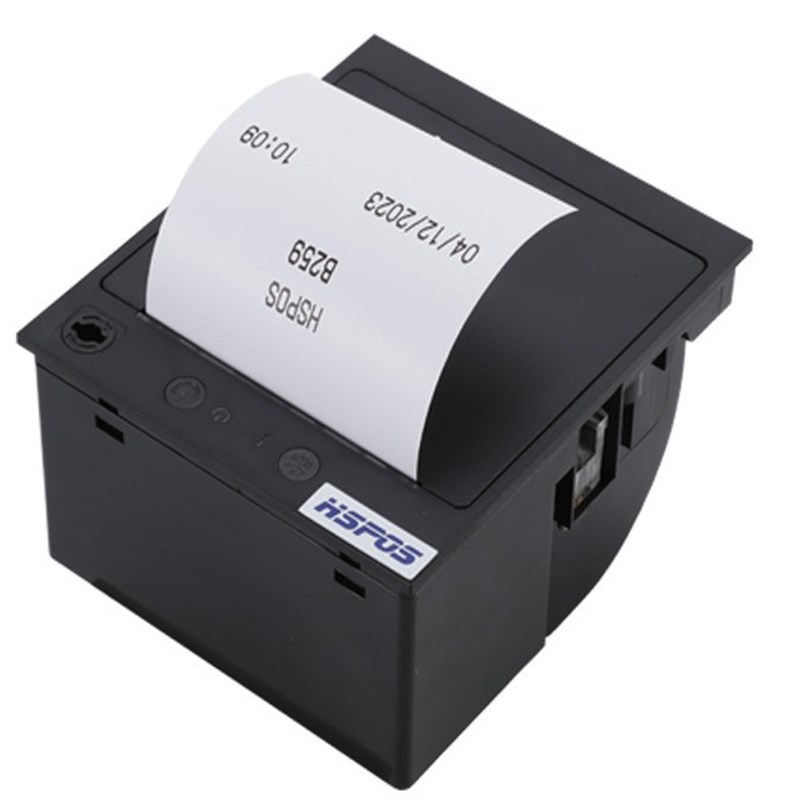 80mm嵌入式热敏打印机票据纸标签纸带锁自动切刀多接口可二次开发