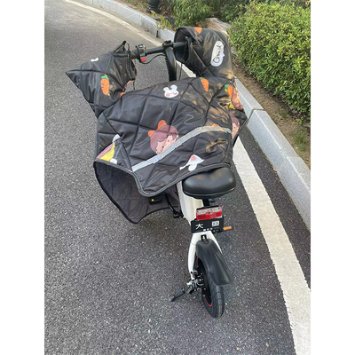 大鱼电动车专用小型冬季小童亲子款电动车挡风被加宽加厚双面防水
