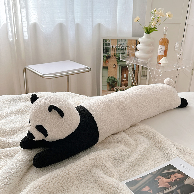 熊猫长条抱枕公仔儿童毛绒玩偶女生睡觉夹腿沙发客厅午睡牀头靠垫