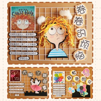 幼儿园绘本故事展板环创材料主题墙成品阅读环境布置童馆书