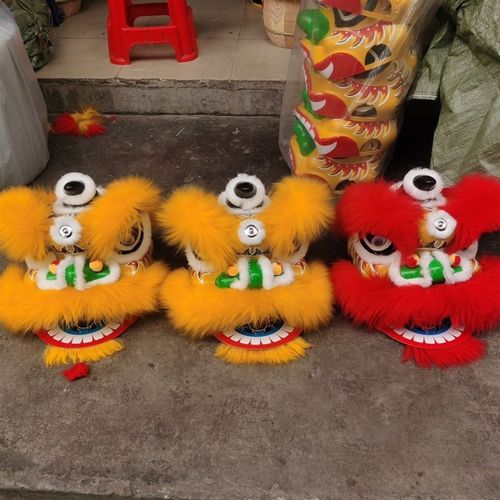 舞狮醒狮可眨眼狮头儿童国潮舞狮子玩具舞狮头幼儿表演舞狮子头