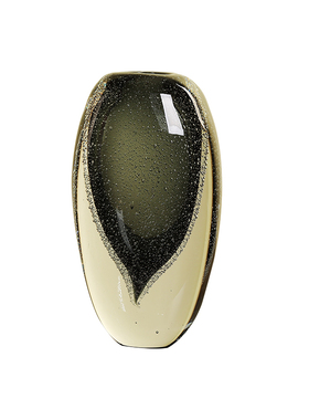 琉璃艺术花瓶轻奢特厚烟灰玻璃摆件现代样板间饰客厅玄关餐桌饰品