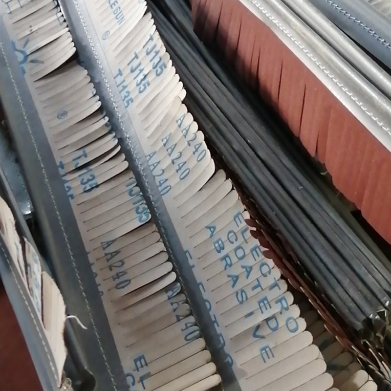 工业剑麻砂布条刷砂光机专用竹签皮条砂布条木工抛光打磨辊可定制