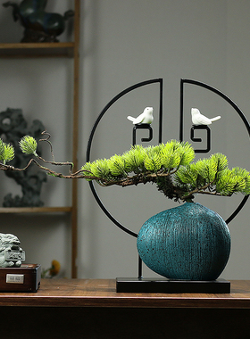 新中式创意花瓶客厅电视柜沙发角几装饰品酒店餐厅玄关摆件中国风