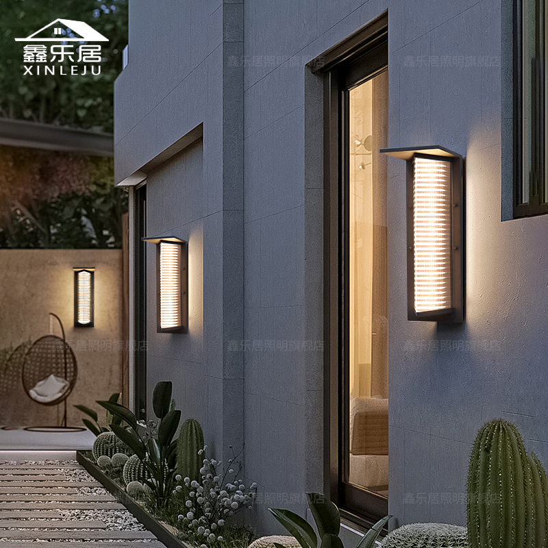 现代简约户外壁灯防水室外露台酒店走廊别墅大门柱子庭院太阳能灯