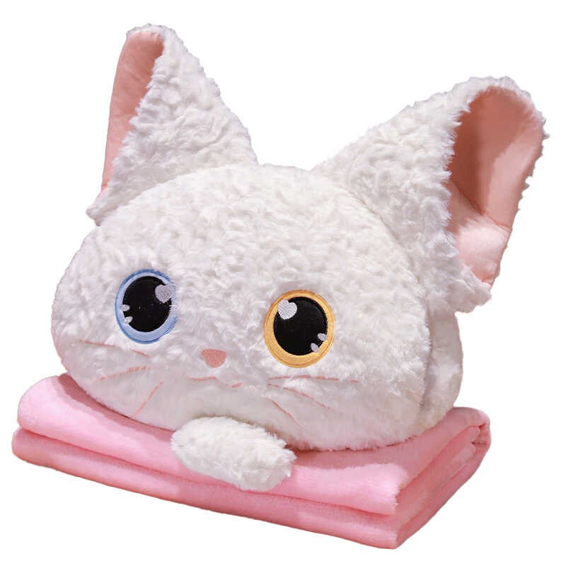 德文猫抱枕被子两用二合一办公室午睡枕空调毯汽车载枕头靠垫女生