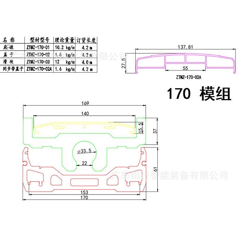 东莞仓库现货 模组型材 210 直线模组 齿条模组专用型材 直线电机