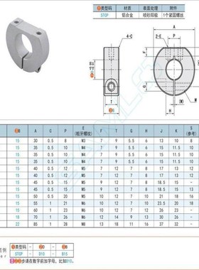 D型固定环切边带螺纹孔型STCP-D8 10 12 15 16 20 25 30 35 40 50