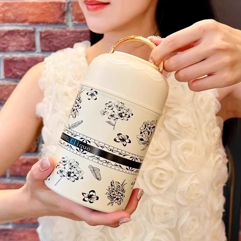 新款焖烧杯银耳羹带汤匙保温杯316不锈钢女生焖粥饭盒便携保温桶