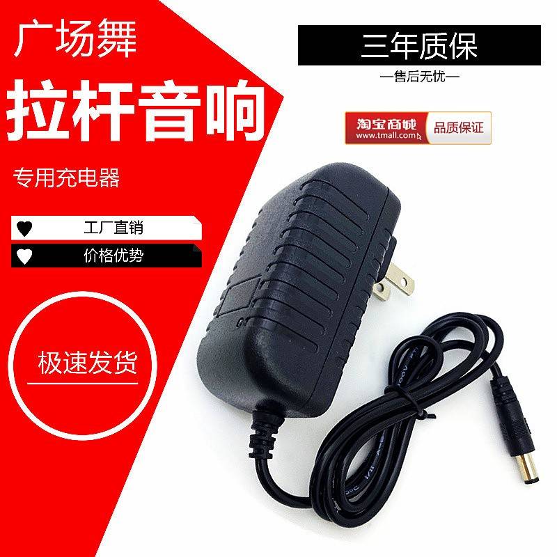 音响充电器9V 户外广场舞拉杆音响通用15V特美声视频机音箱电源线