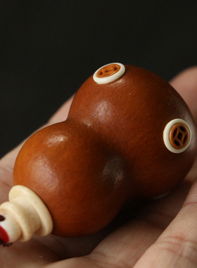 沪上海派精工制作手捏老葫芦香囊香道香器文玩把件把玩收藏配饰