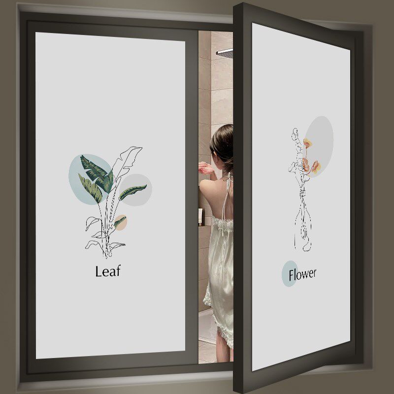 卫生间窗户玻璃贴纸防窥防走光静电门窗贴全遮光不透明防隐私贴膜