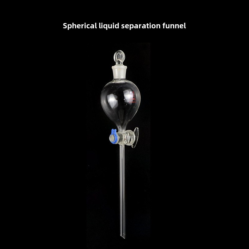 梨形分离器漏斗球形分离器漏斗玻璃聚四氟乙烯塞605001000化学实