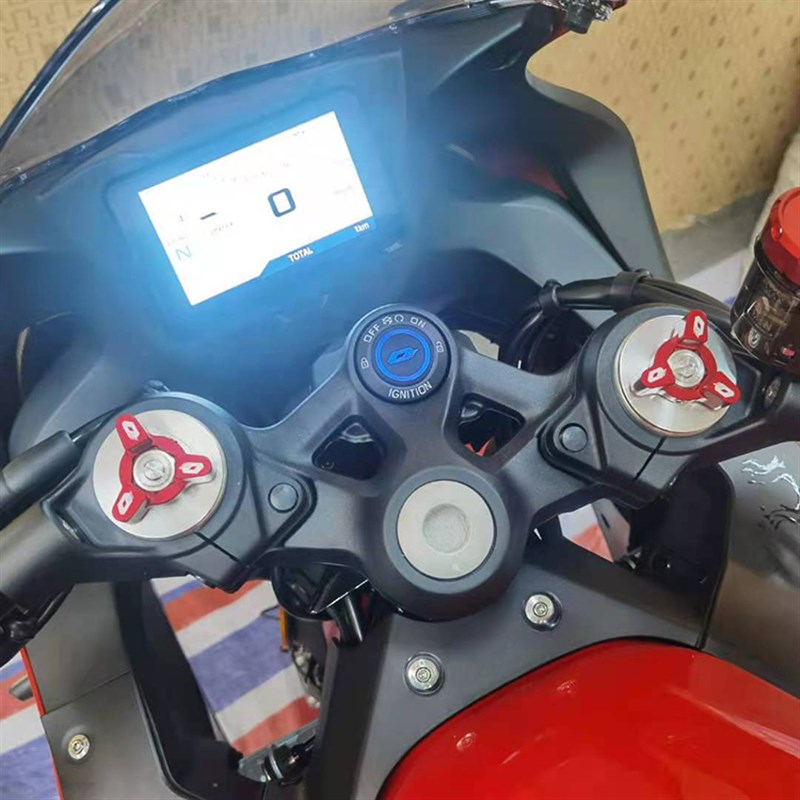 适用钱江QJ赛60k0前减震调节码骁500SRT750改装避震调节器装饰螺