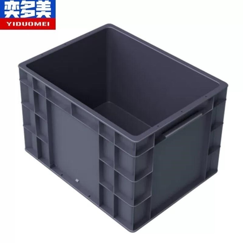 奕多美EU箱周转箱塑料收纳零件盒加厚物流箱灰色400*300*280m