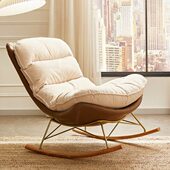 北欧单人摇椅轻奢客厅家用懒人沙发椅阳台休闲大人卧室网红摇摇椅