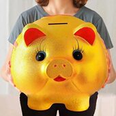 金猪存钱罐只进不出大容量2024年新款 储钱罐儿童男孩女孩网红小猪
