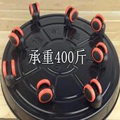 金属铁质加厚不锈钢移动花盆托盘花盆底座带万向滑轮花托圆形承重