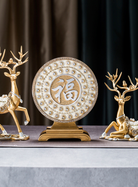 复古轻奢招财鹿摆件客厅桌面电视柜欧式酒柜玄关家居软装饰品礼品