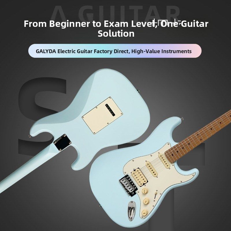 Galyda电k吉他新手单和双级St摇滚包初学者与音频单摇
