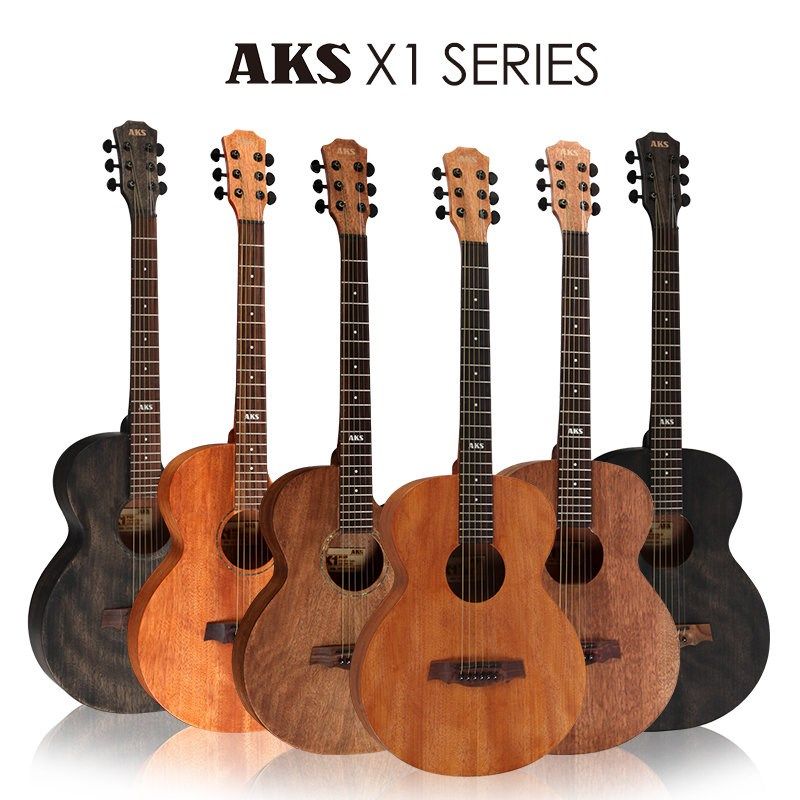 卡农吉他AKS圆角木吉他38寸民谣吉他学生初学者新手入门练习吉他