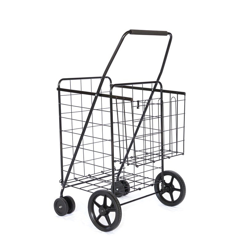 家用折叠购物车便携老人购物买菜小拉车大容量摆摊理货搬运推拖车