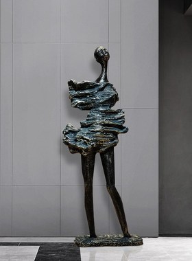 大型雕塑摆件工艺品酒店大堂客厅抽象落地售楼处装饰品人物艺术品