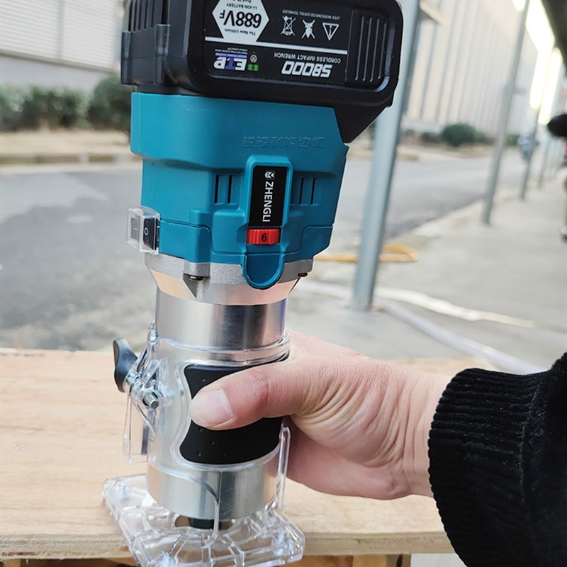 手持式修边e机电动铝塑板开槽机锂电无刷电木铣多功能木工雕刻锣