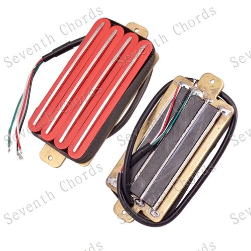 四轨电吉他双线圈拾音器 4轨双联拾音器 四心线 可切单效果