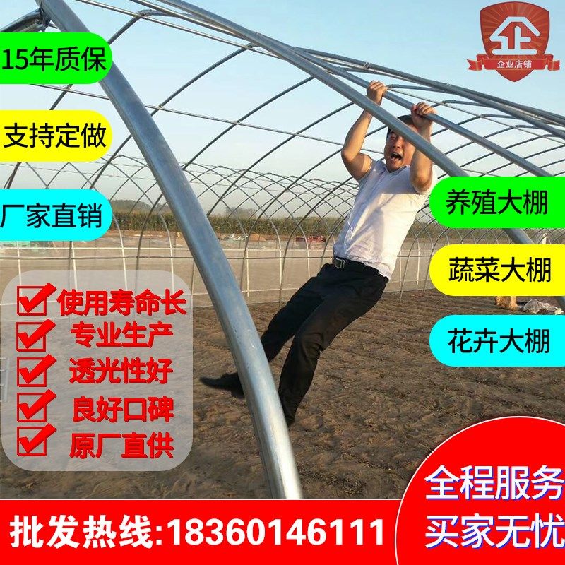 大棚骨架农业种植架温室镀锌钢架家禽养殖棚养鸡养牛养鸭棚架配件