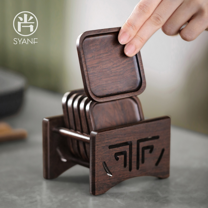 茶杯垫茶道功夫茶具配件茶盘茶桌摆件实木隔热垫茶托底托茶杯垫托