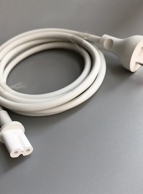 白色两孔8字电源线加长2米适用AppleTV低音炮音响箱PS4 pro路由器