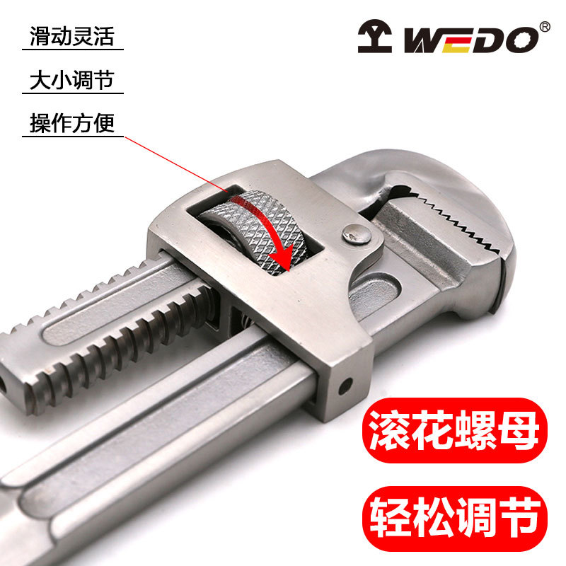 WEDO维度英式管钳子304耐腐蚀水管扳手多功能快速管子扳手ST8116A