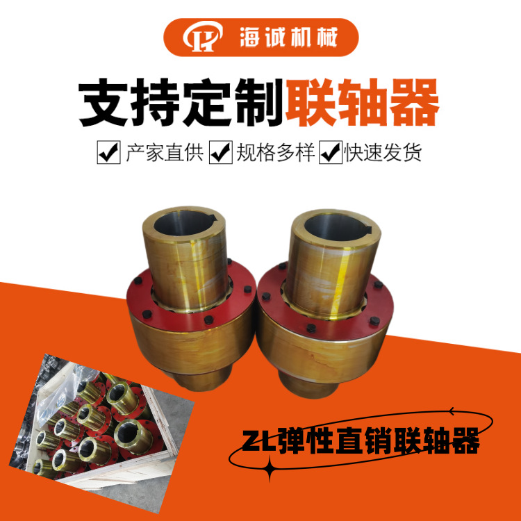 LZ弹性柱销联轴器贯穿齿轮电机端轴连接联轴器ZL6