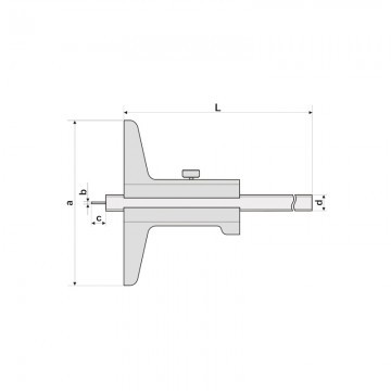 批发广陆带针游标深度尺0-150 0-200  用于精确测量小孔底部深度