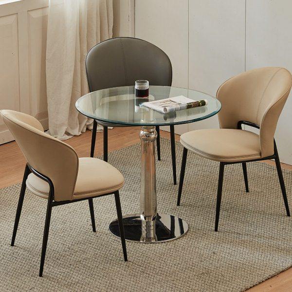 玻璃桌子圆钢化家用小户型阳台桌子玻璃餐桌简约洽谈桌玻璃小圆桌,住宅家具,玻璃餐桌,淘宝优惠券,粉丝福利购,淘宝优惠卷