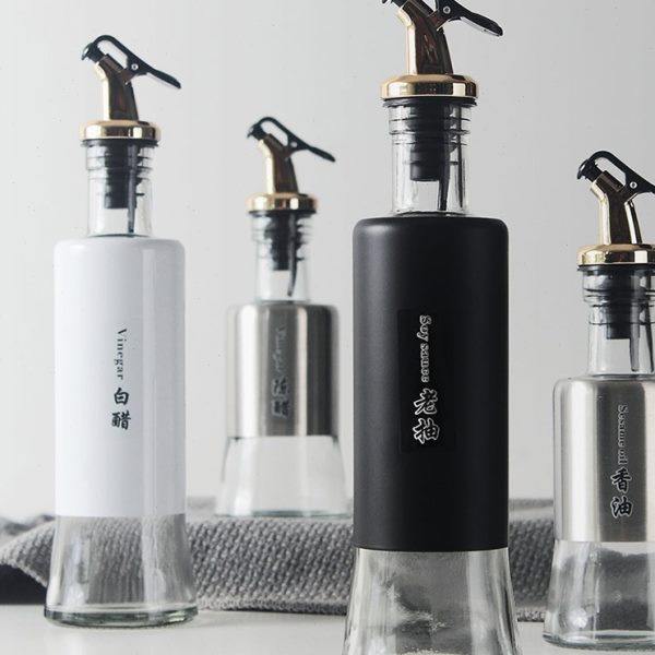 不锈钢玻璃调味罐防漏醋壶酱油瓶料酒瓶香油瓶家用商用酒店调味瓶,厨房/烹饪用具,油壶,淘宝优惠券,粉丝福利购,淘宝优惠卷