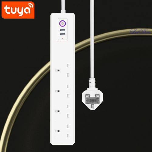 Tuya涂鸦智能插座英规USB快充带线排插独立手机控制定时远程语音