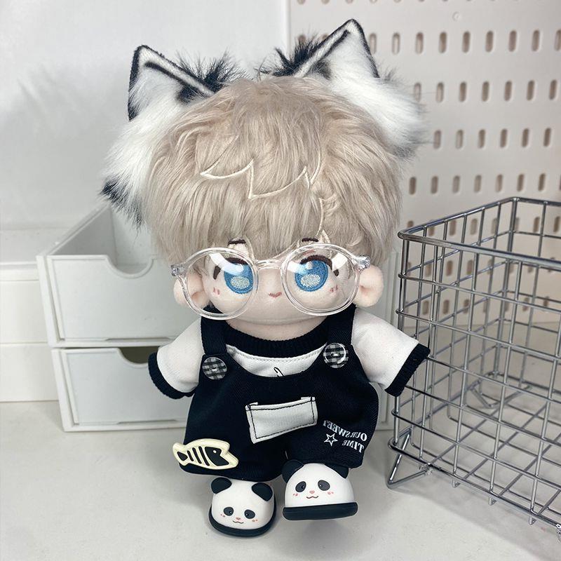 20cm娃衣可爱背带裤T恤牛仔套装无属性棉花娃娃换装衣服玩偶套装