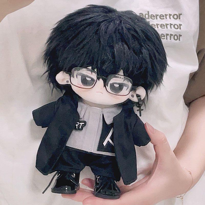 20cm娃衣SP灰衬衫黑风衣西装帅酷套装棉花娃娃衣服胖胖体可