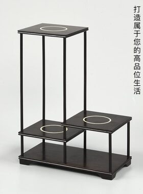 红木工艺品摆件装饰底座紫光檀高低台茶壶紫砂壶底托博古架展示架