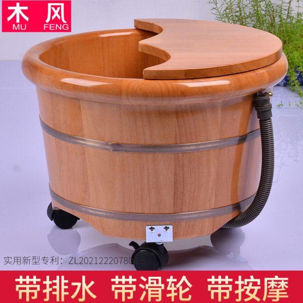 S泡脚桶木桶带轮按摩足浴洗脚木盆木质盆过小腿橡木带滑轮家用桶R,商业/办公家具,足浴盆,淘宝优惠券,粉丝福利购,淘宝优惠卷
