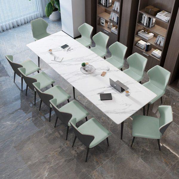 轻奢岩板长条餐桌10人长方形别墅大户型展厅高级感大理石会议桌椅,住宅家具,大理石餐桌,淘宝优惠券,粉丝福利购,淘宝优惠卷